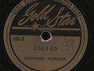 78 RPM EXTRA RARE BLUES VOCAL LIGHTNIN' HOPKINS ON GOLD STAR 666 MUST SEE / EE-