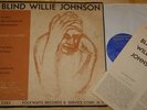 BLIND WILLIE JOHNSON   VERY RARE USA BLUES FOLKWAYS MONO VINYL LP 1957 + BOOKLET