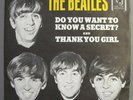 BEATLES Do You Want to Know a Secret/Thank You Girl VEE JAY 45 + Pic Sleeve VG+