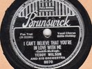 Brunswick 8070 Teddy Wilson Orch w BILLIE HOLIDAY & Lester Young
