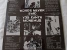 VERY RARE Vos Cantu Monemus LP- SEALED - Words Never Said Private Press Hippie