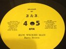 Barry Brown Run Wicked Man Killer Roots 12