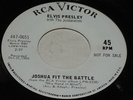 RARE ELVIS PRESLEY : JOSHUA FIT THE BATTLE  WHITE LABEL PROMO HEAR