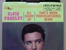 RCA VICTOR 447-0618 ELVIS PRESLEY,ALL SHOOK UP/WHEN HEARTACHES BEGIN 45 RPM,1957