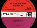 ALLMAN BROTHERS BAND - Fillmore East RARE UK 'PLUM' EX++