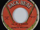 Northern Soul 45 JEANETTE WILLIAMS All Of A Sudden BACK BEAT HEAR