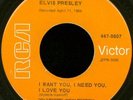 ELVIS PRESLEY 1968 I Want You, I Need You Orange Label Gold Standard 7
