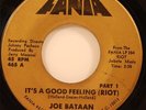 Joe Bataan It's A Good Feeling (Riot) 45 '69 Latin Soul gold Fania 465 vg/vg+