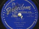 Hear Blues R&B 78 rpm LONNIE LYONS 