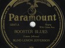 Hear Pre-War Blues 78 rpm BLIND LEMON JEFFERSON Booster Blues PARAMOUNT 12347