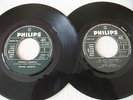 DEUX 45T JUKE BOX MICHEL SARDOU AMERICA AMERICA+LES BALS POPULAIRES. MADAGASCAR