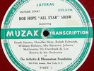 BOB HOPE All Star Show Frank Sinatra 16 inch Radio Transcription Disc red vinyl