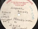 2 Nice - Frauds - Orig. Rare Imperial Records Acetate Electro Rap 12 Inch