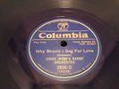 CHICK WEBB Why Should I Beg For Love / Stopming At The Savoy COLUMBIA blue wax