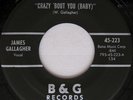 ROCKABILLY JAMES GALLAGHER B&G 223 CRAZY 'BOUT YOU BABY