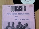 OUTCASTS 7” Teenage Rebel 1978 PINK GROUP SLEEVE = FIRST PRESS Undertones RUDI