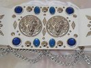 SILVER LION AND SAPHIRE CONCERT BELT FOR ELVIS JUMPSUIT