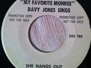 Davy Jones 45 PROMO ONLY She Hangs Out RARE MONKEES LISTEN