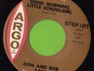 HOT ARGO DUET ROCKABILLY - DON & BOB - GOOD MORNING LITTLE SCHOOL GIRL - HEAR