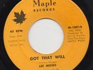 LEE MOSES Got That Will FUNK 45 Listen
