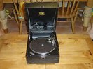 HMV WIND UP PORTABLE GRAMOPHONE IN FULL WORKING CONDITION 