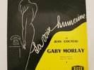 ART COVER LP JEAN COCTEAU LA VOIX HUMAINE GABY MORLAY 1957