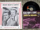 JAN & DEAN - Dead Man's Curve - SHEET MUSIC + Pic Sleeve + 45