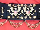 Elvis Style Aloha Eagle Buckle Belt With All Gold Trim