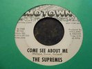 The Supremes Come see about me white label promo 45 on Motown 1068
