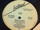 U2 “Bad (Live)” white label radio pre-release promo 12