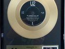 U2 The Unforgettable Fire goldene Schallplatte Single gold record
