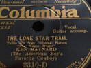 KEN MAYNARD 78rpm The Lonestar Trail The Cowboy's Lament COLUMBIA 2310-D Cowboy