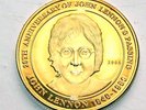 John Lennon BEATLES Coin Music Pop Band London Liverpool Airport Gold Plated USA