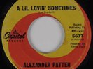 Northern Soul 45 ALEXANDER PATTEN A Lil Lovin' Sometimes CAPITOL HEAR
