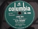 CLIFF RICHARD AND THE DRIFTERS LIVING DOLL RARE 78 RPM RECORD 1959 *C*