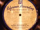 NBC Reference RECORDING 1/16/1955 ACETATE BACH CTO SZIGETI RADIO BROADCAST VG+