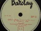 DALIDA UNIQUE GREEK BARCLAY PRESS - DIEU SEUL - 78 rpm