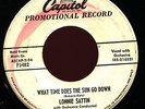 LONNIE SATTIN. WHAT TIME DOES THE SUN GO DOWN. DJ WLP 45. POPCORN SOUL HEAR