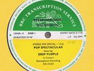 DEEP PURPLE In Concert LP UK 1972 BBC Transcription Disc +cue sheets MINT-