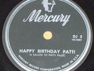RARE Happy Birthday Patti Page radio DJ promo only Mercury vinyl 78 E+