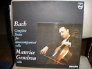 M. GENDRON / BACH 6 SUITES FOR CELLO - BOX 3 LP's PHILIPS