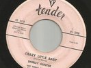 R&B ROCKER bw/ DOOWOP--SHIRLEY GUNTER--CRAZY LITTLE BABY--HEAR BOTH--1958 TENDER
