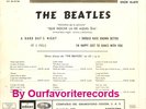 THE BEATLES EP QUE NOCHE... + 3 SPAIN ODEON DSOE 16.619 WITH UNIQUE STICKER