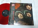 BEATLES RUBBER SOUL JAPAN 1982 ORIGINAL MONO RED COLOR VINYL NARROW w/OBI