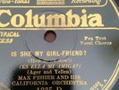 MAX FISHER CALIFORNIA ORCH 78rpm FRED RICH HOTEL ASTOR ORCH Columbia 1235-D