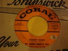 ORIG.1956 45 JOHNNY BURNETTE TRIO HONEY HUSH ROCKABILLY