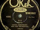 Louis Armstrong & His Orchestra - No - 78 rpm Jazz Record Okeh 41241 V++