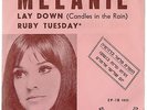 MELANIE RUBY TUESDAY (ROLLING STONES) RARE ISRAEL ISRAELI ONLY PS 7