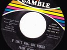 NORTHERN SOUL 45 RPM - FRANK BEVERLY AND THE BUTLERS on GAMBLE