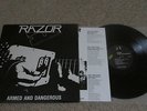 RAZOR ARMED AND DANGEROUS LP METALLICA SLAYER EXCITER ANTHRAX ONLY 1000 PRESSED